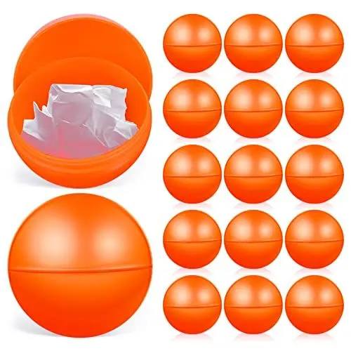 Produktbild: SAFIGLE Pong-Bälle Lotterie-Kugeln 25 Stück Set - Hochqualitative Kunststoff-Hohlkugeln ohne Nummerierung für Bingo-Spiele - Perfect für Party-Aktivitäten und Öffnende Kugel-Requisiten - 4 cm Orangefa