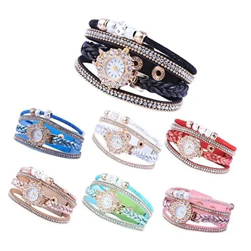 Produktbild: SAFIGLE Stilvolle Damen-Quarz-Armbanduhr Modisches Webmuster Für Besondere Anlässe