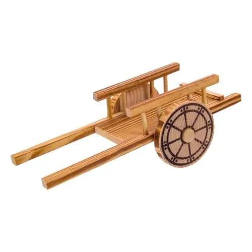 Produktbild: SAFIGLE Trolley-Modell Wagen Mini-cart-Modell Automodell Aus Holz Warenkorb-Modell Mini-szenen-Requisiten Spielzeug Schubkarre Aus Holz Zubehör Holzmodell Lieferungen Miniatur Hölzern