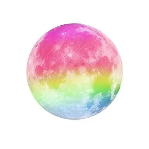 Produktbild: SAFIGLE Regenbogen Mond Geformt Wandaufkleber Pvc Aufkleber Easy Peel Stick Für Kinderzimmer