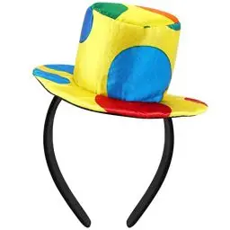 Produktbild: SAFIGLE Zirkus Kostüm Zubehör Halloween-kleid Für Frauen Lustige Halloween-clown-hut Clown-stirnband-hut -hüte Zylinder Für Kinder -stirnband Horn Mann Kleidung