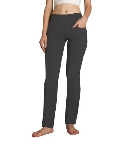 Produktbild: SAFORT Damen Yogahosen Gerade Geschnittene Für Yoga Jogginghose, 4 Hosentaschen Freizeithose, 160cm -182 cm, Grau, L
