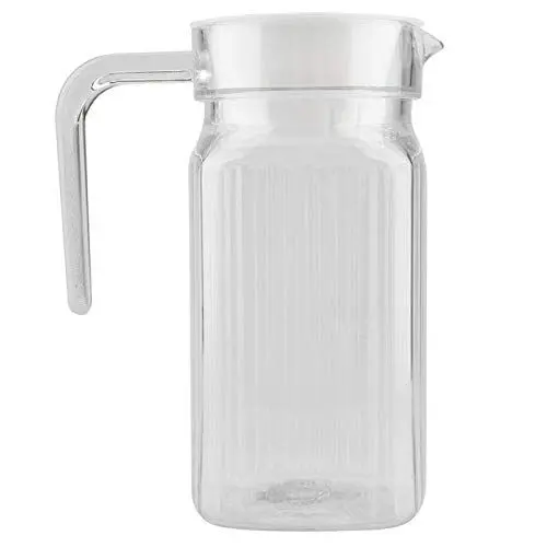 Produktbild: Saftkrüge, transparenter Acryl-Wasserkrug Saftkrug mit Deckel und Griff Gebrochene beständige Getränkekrüge zur Aufbewahrung von Wassermilch-Saft-Tee-Limonade(500ML)
