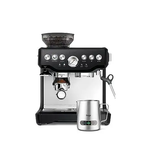 Produktbild: Sage - The Barista Express - Kaffeemaschine mit manuellem Milchaufschäumer & integriertem Mahlwerk - 16 Mahlgradeinstellungen, automatisches Mahlen, individueller Milchschaum - Schwarzer Trüffel