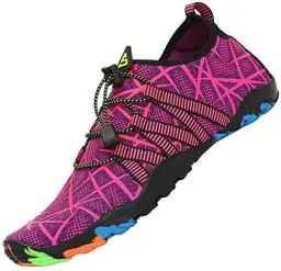 Produktbild: SAGUARO Badeschuhe Damen Wasserschuhe Frauen Schwimmschuhe Seeigelfest Strandschuhe rutschfeste Aquaschuhe Neoprenschuhe für Wassersport Schwimmen Beach, Violett 1 Gr.42 EU