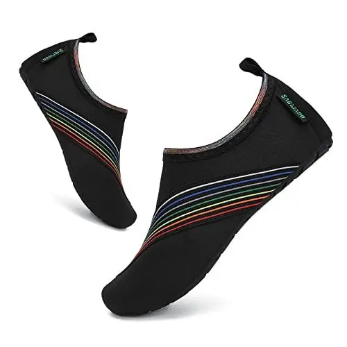 Produktbild: SAGUARO Badeschuhe Damen Wasserschuhe Herren Leichte Schwimmschuhe rutschfest Strandschuhe Schnelltrocknend Aquaschuhe Atmungsaktiv, Tinte 38/39EU