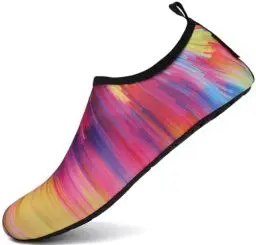 Produktbild: SAGUARO Badeschuhe Damen Wasserschuhe Herren Schwimmschuhe Licht Weich Strandschuhe Schnelltrocknend Aquaschuhe Surfschuhe Pantoffeln 013 Mehrfarbig Gr.44/45