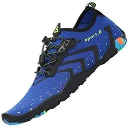 Produktbild: SAGUARO Badeschuhe Herren Schnell Trocknend Sommer Aquaschuhe Damen Anti-Rutsch Atmungsaktiv Schuhe Wassersport Strand Schwimmen Barfuß Surfen Wasserschuhe, Neu Blau 40