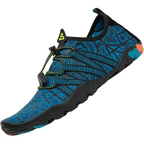 Produktbild: SAGUARO Badeschuhe Herren Wasserschuhe Damen - Schwimmschuhe rutschfeste Aquaschuhe Schnelltrocknende Strandschuhe Surfschuhe für Meer Steinstrand Surfen, Navy Blau Gr.43 EU