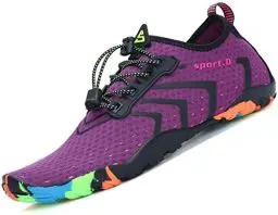 Produktbild: SAGUARO Badeschuhe Strandschuhe Aquaschuhe Wasserschuhe Surfschuhe Schwimmschuhe für Damen Herren Kinder,Neu-lila,39 EU
