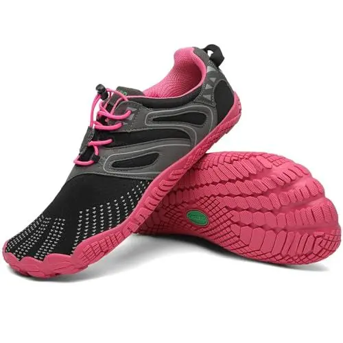 Produktbild: SAGUARO Barfußschuhe Damen Barfussschuhe Herren Outdoor Zehenschuhe Barefoot Shoes Mit Zero-Drop Solhe, Vitality IV - Barfußschuhe Super Rose,Gr.39