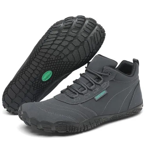 Produktbild: SAGUARO Barfußschuhe Herren Barfuss Schuhe Damen Barfusschuhe Leicht Zehenschuhe Bequem Fitnessschuhe rutschfest Traillaufschuhe Barefoot Shoes mit Zero-Drop Sohle Grau,EU Gr.38