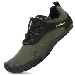 Produktbild: SAGUARO Barfußschuhe Herren Barfussschuhe Damen Barfuss Sommer Zehenschuhe Outdoor Traillaufschuhe Männer Grün 42