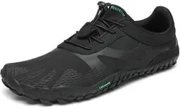 Produktbild: SAGUARO Barfußschuhe Herren Damen Barfussschuhe Traillaufschuhe Zehen Training Fitnessschuhe Outdoor Barfuss Wanderschuhe Atmungsaktiv Schnell Trocknend Badeschuhe, Tinte schwarz, 44 EU