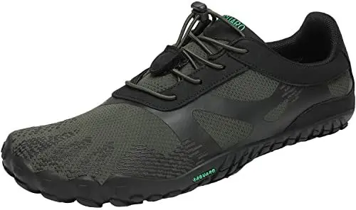 Produktbild: SAGUARO Barfußschuhe Herren Damen Traillaufschuhe Outdoor & Indoor Training Fitnessschuhe Wander Wald Strand Straße Laufschuhe Walkingschuhe Schnell Trocknend Badeschuhe, Essiggurke Grün, 47 EU