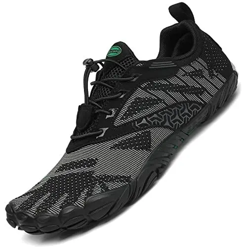 Produktbild: SAGUARO Barfußschuhe Herren Traillaufschuhe Damen Atmungsaktiv Fitnessschuhe Männer Outdoor Indoor Sportschuhe Wanderschuhe Leicht Schnell Trocknend Wassersportschuhe Frauen Strand Schwarz 43 EU