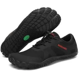 Produktbild: SAGUARO Barfußschuhe Herren Traillaufschuhe Männer Atmungsaktiv Fitnessschuhe Damen Outdoor Schnell Trocknend Wassersport Barfuss Schuhe Schwarzkohle 36 EU