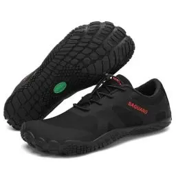 Produktbild: SAGUARO Barfußschuhe Herren Traillaufschuhe Männer Atmungsaktiv Fitnessschuhe Damen Outdoor Schnell Trocknend Wassersport Barfuss Schuhe Schwarzkohle 45 EU