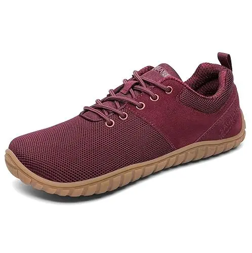 Produktbild: SAGUARO Barfußschuhe Wish Ⅰ- Herren Damen Knit Barfußschuhe - Breite Zehen Barfussschuhe - Outdoor Flexibel Barfuss Schuhe - Leicht Barfuß Zehenschuhe - Minimalistische Mit Zero-Drop Rot, Gr.40