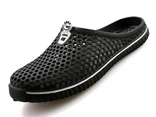 Produktbild: SAGUARO Clogs Herren Pantoletten Damen Sommer Hausschuhe rutschfest Gartenschuhe Strand Slippers Schwarz Gr.45
