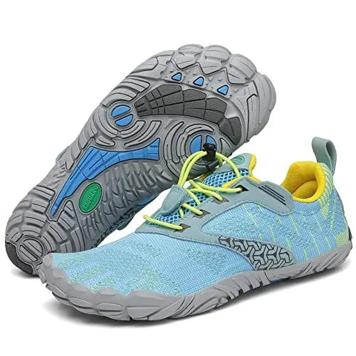 Produktbild: SAGUARO Damen Barfußschuhe Strandschuhe Unisex Wasserschuhe Trainingsschuhe Herren Outdoor & Indoor Atmungsaktiv Surfschuhe rutschfest Badeschuhe Frauen Fahrradschuhe Männer Leicht Türkis 39 EU
