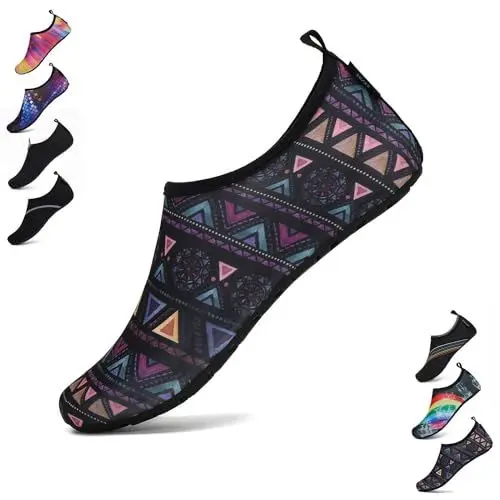 Produktbild: SAGUARO Damen Herren Badeschuhe Wasserschuhe Schwimmschuhe Männer Frauen Barfußschuhe für Strand,Pool,Meer,Wassersport,Surfen,Aqua Cycling,Segeln,Bootfahren,Windsurfen(Böhmische Violett, 38/39 EU)
