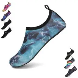 Produktbild: SAGUARO Damen Herren Badeschuhe Wasserschuhe Schwimmschuhe Männer Frauen Barfußschuhe für Strand,Pool,Meer,Wassersport,Surfen,Aqua Cycling,Segeln,Bootfahren,Windsurfen(Grau,38/39 EU)