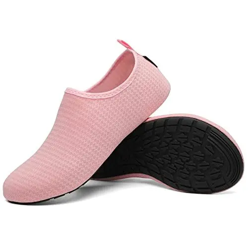 Produktbild: SAGUARO Damen Herren Hüttenschuhe rutschfest Hausschuhe Leicht Hausschuhe/Pantoffeln Rosa 44/45 EU