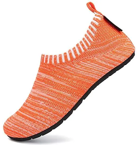 Produktbild: SAGUARO Hausschuhe Kinder Mädchen Hüttenschuhe Jungen Pantoffeln Barfussschuhe Leicht Atmungsaktive Slipper Weich Kleinkinder Schuhe Stil:081 Orange,Gr.30/31 EU
