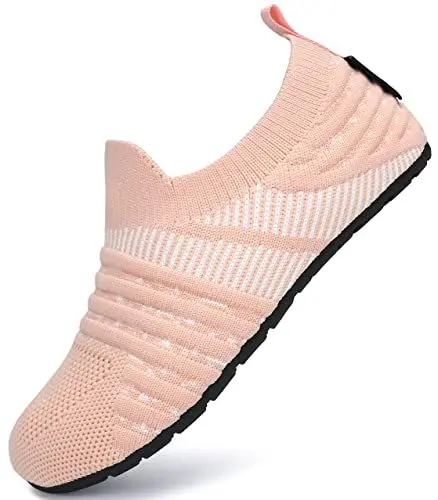 Produktbild: SAGUARO Hausschuhe Kinder Mädchen Hüttenschuhe Jungen Pantoffeln Barfussschuhe Leicht Atmungsaktive Slipper Weich Kleinkinder Schuhe Stil:082 Pink,Gr.24/25 EU