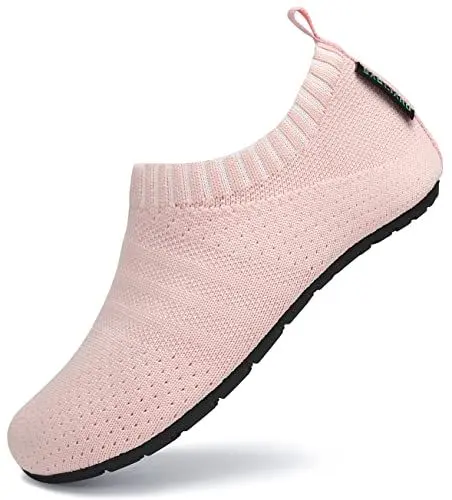 Produktbild: SAGUARO Hausschuhe Kinder Mädchen Hüttenschuhe Jungen Pantoffeln Barfussschuhe Leicht Atmungsaktive Slipper Weich Kleinkinder Schuhe Stil:083 Pink,Gr.18/19 EU