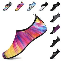 Produktbild: SAGUARO Herren Badeschuhe Damen Strandschuhe rutschfest Schwimmschuhe Männer Atmungsaktiv Neoprenschuhe Frauen Aqua Wassersport Sommer Mehrfarbig 40/41 EU