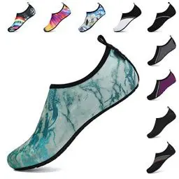 Produktbild: SAGUARO Badeschuhe Damen Wasserschuhe Herren Atmungsaktiv Strandschuhe für Yoga Aquaschuhe Frauen Surfschuhe Männer Sommer Strand Garten Wassersport Surfen Beach Türkis 38/39 EU