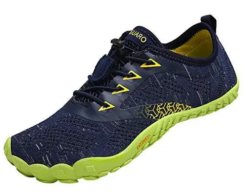 Produktbild: SAGUARO Barfussschuhe Herren Atmungsaktive Sommer Zehenschuhe Damen Outdoor Traillaufschuhe Stricken Blau 45