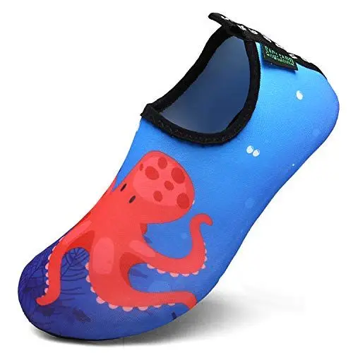 Produktbild: SAGUARO Kind Badeschuhe rutschfeste Babyschuhe Schnell Trocknend Pool Schuhe Wasser Sportschuhe für Jungen Mädchen, 22/23 EU, Krake Rot