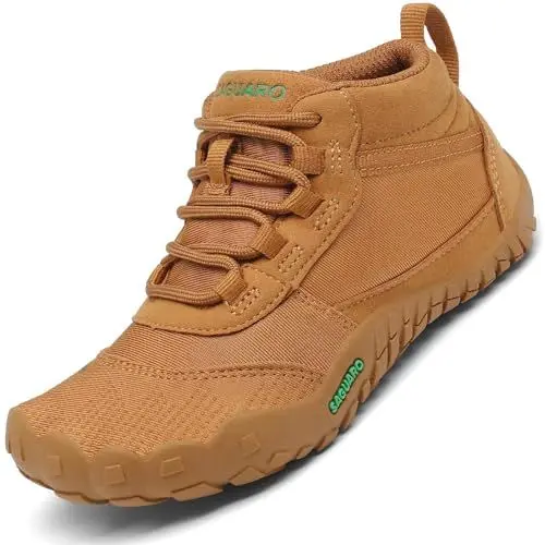Produktbild: SAGUARO Kinder Barfußschuhe Jungen Leichtigkeit Trekking-Wanderschuhe Mädchen Outdoor Fitnessschuhe Festes Braun Gr.29