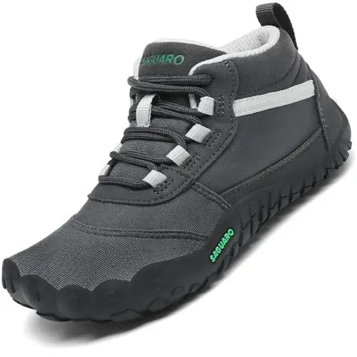 Produktbild: SAGUARO Kinder Barfußschuhe Jungen Leichtigkeit Trekking-Wanderschuhe Mädchen Outdoor Fitnessschuhe Graphitgrau Gr.32