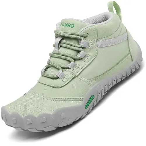 Produktbild: SAGUARO Kinder Barfußschuhe Jungen Leichtigkeit Trekking-Wanderschuhe Mädchen Outdoor Fitnessschuhe Hellgrün Gr.34