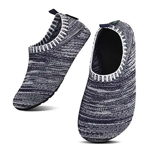 Produktbild: SAGUARO Kinder Hausschuhe Jungen Pantoffeln Mädchen Slippers rutschfest Yoga Kleinkinder Schuhe Unisex-Baby Indoor Weich Walkingschuhe Hüttenschuhe Graublau 20/21 EU