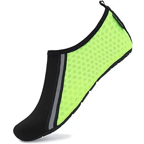 Produktbild: SAGUARO Komfortabel Schwimmschuhe Damen Herren Wasserschuhe Neoprenschuhe Schnelltrocknend Badeschuhe Unisex Atmungsaktiv Slip On Surfschuhe Park Fahren Bootfahren, Aqua Grün 40/41