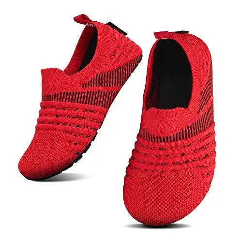 Produktbild: SAGUARO Mädchen Hausschuhe Kinder Pantoffeln Jungen Slippers rutschfest Yoga Kleinkinder Schuhe Unisex-Baby Indoor Weich Walkingschuhe Hüttenschuhe Red 30/31 EU