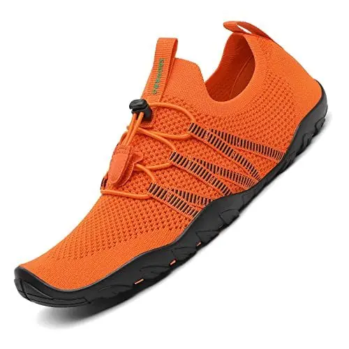 Produktbild: SAGUARO Minimalistische Barfussschuhe Frauen Barfuß Laufschuhe Outdoor Sport Strandschuhe Orange 37 EU