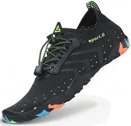 Produktbild: SAGUARO Sommer Unisex Badeschuhe Herren Schnell Trocknend Wasserschuhe Damen Schwimmschuhe Outdoor Sport Strandschuhe mit Dicke Sohle Schwarz Gr.39