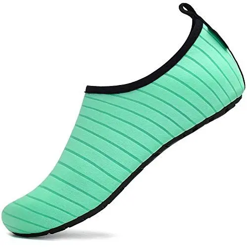 Produktbild: SAGUARO Neoprenschuhe Damen Herren Ultraleicht Badeschuhe Atmungsaktiv Wasserschuhe Weiche Flexibel Schwimmschuhe rutschfest Surfschuhe, Grün 36/37