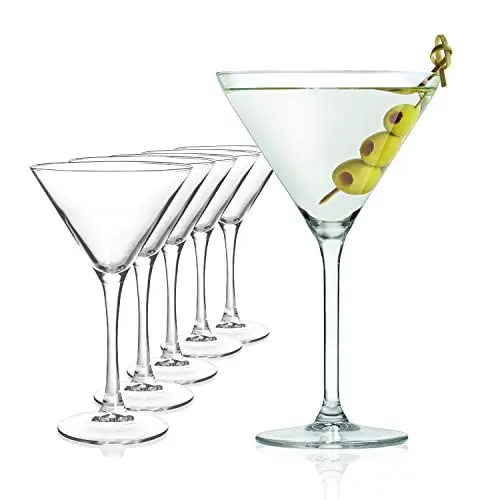 Produktbild: Sahm Martini Gläser 6er Set - 225ml Hochwertiges Original Martini Glas - Spülmaschinengeeignet - Cocktailgläser Set - Zeitlose Cocktailschale