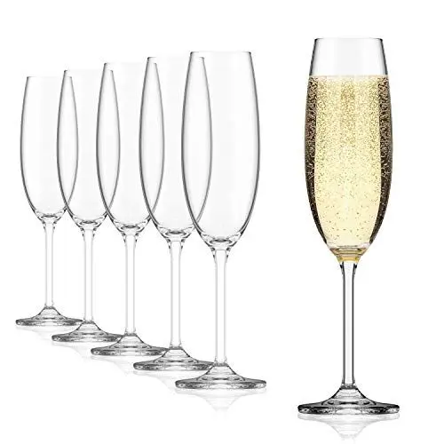 Produktbild: Sahm Sektgläser Set 6 teilig - 220ml Sektglas - Sektkelche Spülmaschinengeeignet & Langlebig - Ideal auch als Prosecco Gläser & Champagner Gläser