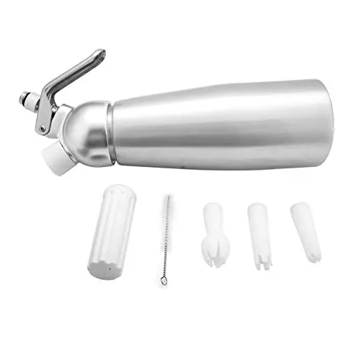 Produktbild: Sahnebereiter-Set aus Aluminium mit DREI Düsen für Zuhause und Café (1000 ml)