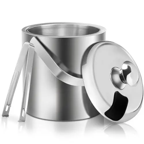Produktbild: Sailnovo AM004189-1129-4 Edelstahl Eiskübel mit Eiszange und Schaufel