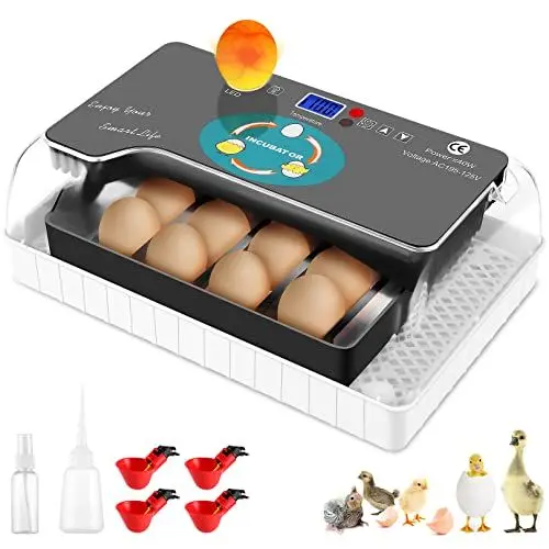 Produktbild: Sailnovo Professionelle LED Eier Inkubator Vollautomatisch Brutmaschine,mit Effizienter LED Beleuchtung Feuchtigkeitsfest Energiesparend Kühltechnologie 9-35 Eier