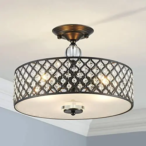 Produktbild: Saint Mossi Modern Deckenleuchte deckenlampe Kronleuchter Kristall Durchmesser 40cm Lüster Kronleuchter E14 Base Erforderlich